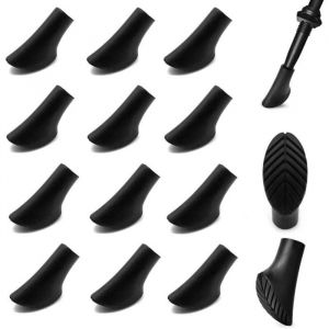 Embout Baton Marche Nordique 14 Pi&egrave;ces / 7 Paires Coussinets de Marche Nordique Caoutchouc Embouts pour B&acirc;ton Caoutchouc Asphalt