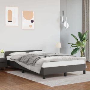 SALE 2025Structure/Cadre de lit - Lit 2 personnes - gris 120x190 cm similicuir22 Kg 3592