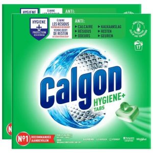 Lot de 2 Lots de 17 Tablettes Pastilles Anticalcaire Nettoyant Lave-Linge Hygiène Plus