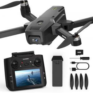 K600 Gps Drone Avec Caméra 4KTélécommande Avec Uhd ÉcranDrone Pliable Résistant Au Vent Avec Carte SdDrone Avec Valise De Trans