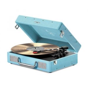 Platine vinyle - MIXX - Revival 55 - Enceintes stéréo intégrées - 3 vitesses - Bluetooth - Sortie RCA - Bleu