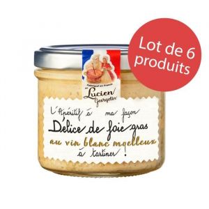 LOT 6 x DELICE DE FOIE GRAS AU VIN BLANC MOELLEUX 100 G LG