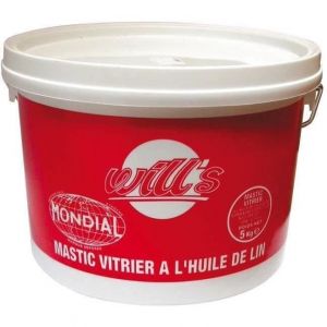 WILLS Mastic vitrier &agrave; lHuile de lin - 5 kg