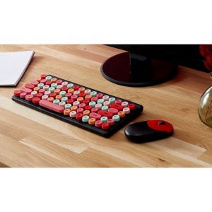 Clavier Et Souris Sans Fil - Be Mix - Bubble - Multicolore