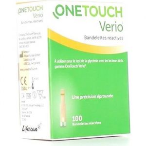 OneTouch Verio Bandelettes R&eacute;actives Boite de 100