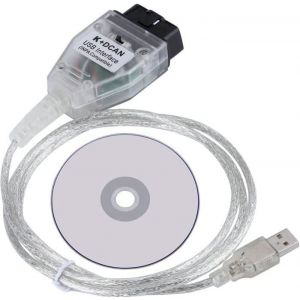 KDCAN Câble d’interface K-Dcan pour appareil de diagnostic OBD2 compatible avec le logiciel Ediabas avec lecture des codes.[Y447]