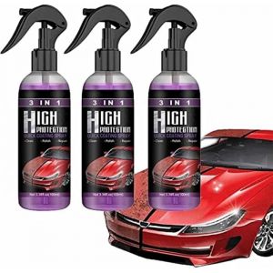 100ML 3 in 1 High Protection Quick Car Coating SprayPlastic Parts Refurbish AgentQuick Coat Car Wax Polish Spray3PCS