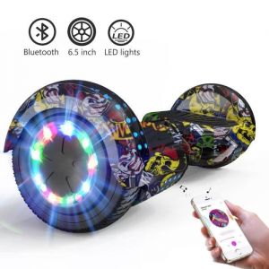 Hoverboard RCB 6.5 Pouces pour Enfant et Ados - Bluetooth LED - Moteur Puissant - Hip-Hop