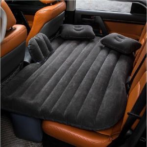 Matelas Gonflable Lit de Voiture Coussin Gonflable pour Matelas si&egrave;ges dauto Multifonctionnel avec Pompe &agrave; air et Oreillers