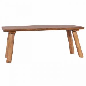 SALE 2026 Banc de bout de lit Brun - Banc de jardin 120cm - bois de teck solide PRO604384876