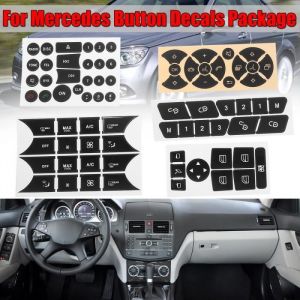 Voiture Autocollants Bouton De Réparation Directeur AC Serrure De Porte Fenêtre Stickers Pour Mercedes Benz 2007-2014