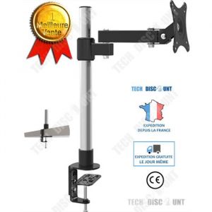 TD&reg; support ecran pc moniteur bureau ordinateur vertical avec pied trepied tv orientable et inclinable LCD fixation acier pivotant