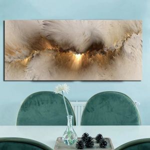 Peinture abstraite toile photos grand tableau mural salon XXL tableau mural or impression dart murale sans cadre 60 x 120 cm