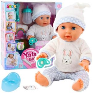 Poup&eacute;e b&eacute;b&eacute; qui fait pipi - LEANTOYS - 35 cm - Ensemble daccessoires - Sons inclus - Mixte