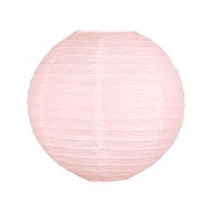 Boule Papier Rose P&acirc;le 30cm - Lampion Papier en Papier de Riz - Lanterne Japonaise Rose P&acirc;le pour D&eacute;coration de Mariage Anniversa