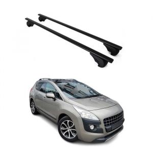 Barres de toit Transversales pour Peugeot 3008 2009-2016 Fer Noir