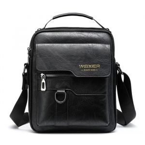 Sac messager pour homme sac messager en cuir vintage petit sac &agrave; bandouli&egrave;re sac messager sac messager daffaires noir