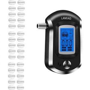 Alcootest Alcootest Portable avec 31 Embouts Buccaux Testeur BAC Professionnel avec &eacute;cran LCD Num&eacute;rique Haute Pr&eacute;cision en [52]