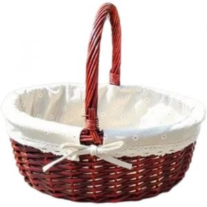 Panier De Pique-nique Panier En Osier Panier Tress&eacute; Panier Panier Pique-nique Panier En Osier Panier Cadeau Vide Rustique