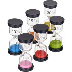6 Minuteur Sabliers 6 Couleurs - 1 3 5 10 15 & 30 Minutes - Enfants Maternelle Montessori Pédagogique Apprentissage Jeux