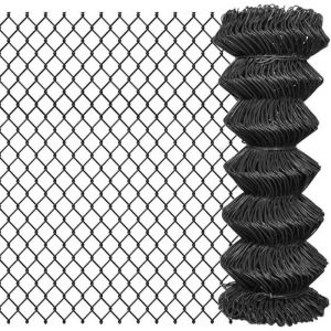 Clôture de jardin à mailles Haut de gamme - Panneau de clôture - Clôture Grillage Acier 25 x 1 m Gris Market® 379462