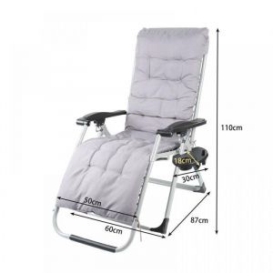 MIPAN .Transat -Bain De Soleil - Chaise Longue - Chaise Longue Jardin Exterieur  - Avce Plateau +  Appuie-tête - 178*66*95cm - Noir