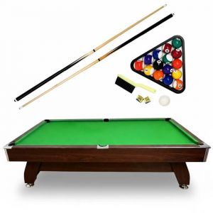 Table de billard THUNDER&reg;  BOLD-BROWN-9FT  Robuste  Accessoires inclus  Stable   Pour enfants et adultes  Solide  Marron
