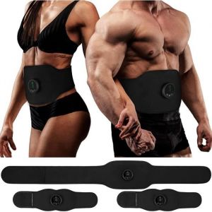 Appareil de Musculation Électrique pour Abdominaux - Ceinture EMS avec 12 Modes et 19 Niveaux pour Abdomen Bras Jambes