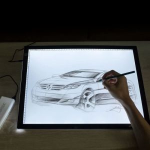 47 x 34.5 x 0.5CM Tablette Lumineuse A3 LED Luminosité Réglable LED Light Table Lumière de Traçage de Copie de Dessin de A3