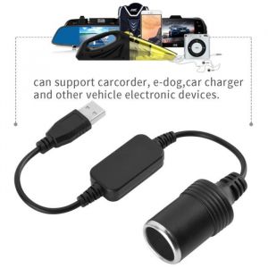 Prise allume-cigare USB vers 12V pour voiture Port USB vers 12V Allume-Cigare de Voiture Prise Femelle Cordon gps piece - Vvikizy