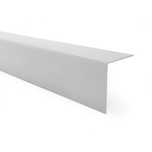 150cm cornière de protection dangle adhésive en PVC rigide gris 15 x 15 mm