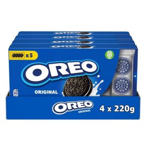 OREO - 20 sachets de Oreo Classique - Biscuits fourrés à la vanille - (4x220g)