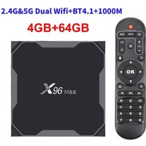 X96 Max Plus &ndash; Smart TV Box avec Android 9.0 lecteur multim&eacute;dia intelligent Amlogic S905x3 Quad Core 5G 8K avec Wifi d&eacute;codeur