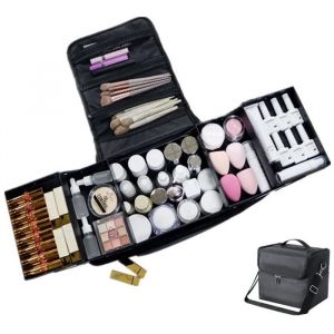 Coffret cadeau coffret maquillage mallette de maquillage format valise collection Fashion - 27*25*20 CM - Noir