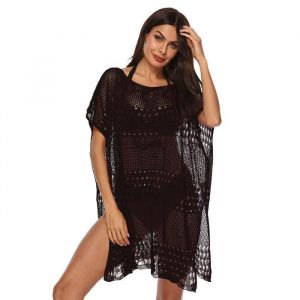 Robe de Plage Femme Ete- Bikini Cover Up - Poncho de Plage Maillot De Bain Chemisier Pareo Femme Plage Dentelle au Crochet Cache