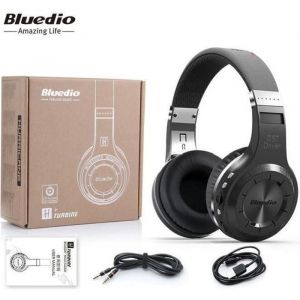 Bluedio H+ (Turbine) Casque Bluetooth st&eacute;r&eacute;o sans fil &eacute;couteur microphone int&eacute;gr&eacute; Micro-SD-FM Radio Noir
