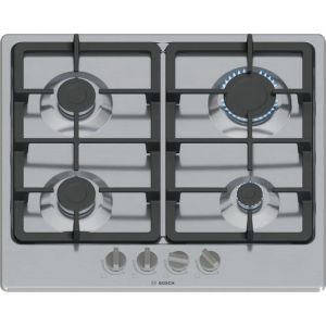 Table de cuisson à gaz - BOSCH Série 4 - 4 foyers - 52 x 582 x 45 cm - PGP6B5K90 - Inox