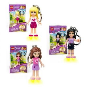 Porte-clés lumineux - LEGO - Friends - Lot de 3 - Stephanie Olivia Emma - LED jaune