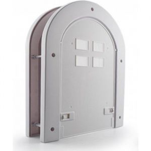 Chati&egrave;re - Animaux dint&eacute;rieur - Installation facile - Blanche - Chati&egrave;re incurv&eacute;e - ABS - 29 cm x 24 cm x 65 cm - Pour chats