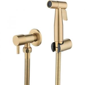 Pulvérisateur WC Inox – Kit Bidet (Or – Robinetterie Étanche – Hygiène Salle de Bain)