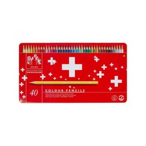 Bo&icirc;te de 40 crayons de couleur aquarellables Caran dAche