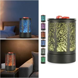 Lampe Brûleur de Cire électrique Lumière LED  7 Couleurs lampe et chauffe-cireBrûleur électrique de Fonte de Cire Dhuile