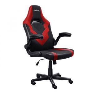 Trust Gaming GXT 703R Riye Chaise Gaming, Fauteuil de Bureau Gamer Confortable, Hauteur Réglable, Siège Inclinable - Rouge