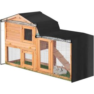 Housse de clapier lapin 210D durable thermique pour cage avec fentre pointue facile installer deux 180 x 52 x 86 cm Multico CLAPIER