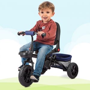 Tricycle 6 en 1 Tricycle pour EnfantsTricycle Évolutif Siège Pivotant à 360° 10 Mois à 5 Ans Jusquà 25 kg Vélo pour Enfant-BLUE
