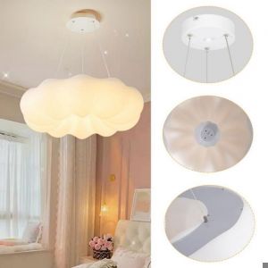 WOTTES LED Lustre Suspension Creative Citrouille Nuage Salon Luminaire Moderne E27 Lampe Blanc 1pcs Ø 30*30CM Multicolore