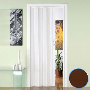 Porte pliante en PVC FORTE - Modèle Noyer - Luciana - 88x214cm - Étanche - Recyclable