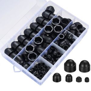 145 Pièces Cache Boulons Capuchon à Vis Plastique Écrous Dôme Ecrou Protection Hexagonal pour - M4/M5/M6/M8/M10/M12