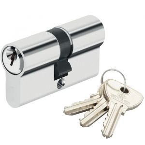 Cylindre de s&eacute;curit&eacute; pour porte barillet 40 x 30 mm Alpha Bricard 3 cl&eacute;s