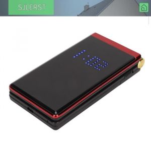 sjlerst Téléphone cellulaire Senior Flip Téléphone cellulaire à feuilles mobile à grand écran de 28 pouces gps telephone Rouge